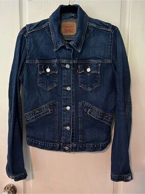 Levi's Women's Dark Blue Denim Trucker Jacket